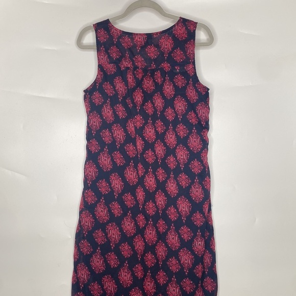Lucky Brand Women's Blue & Pink Print Button-Down Sleeveless Maxi Dress sz Small - Picture 12 of 13